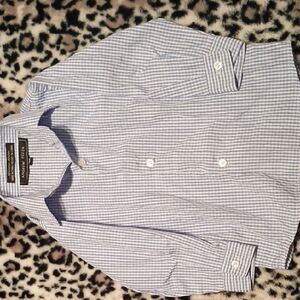 Andrew Fezza Kids Blue Checkered Button Down Shirt